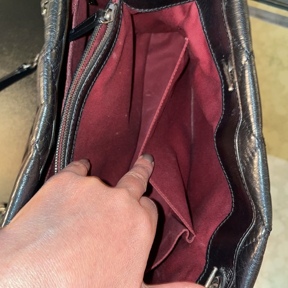 Chanel tote lamb skin quilted black bag - Picture 11 of 15